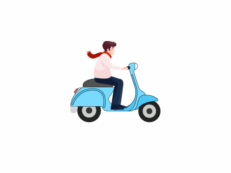 image annimé scooter